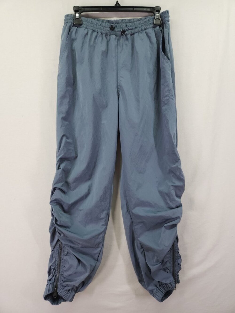 Free People Movement Women Size Medium Slate Blue Ruched Parachute Track Pants